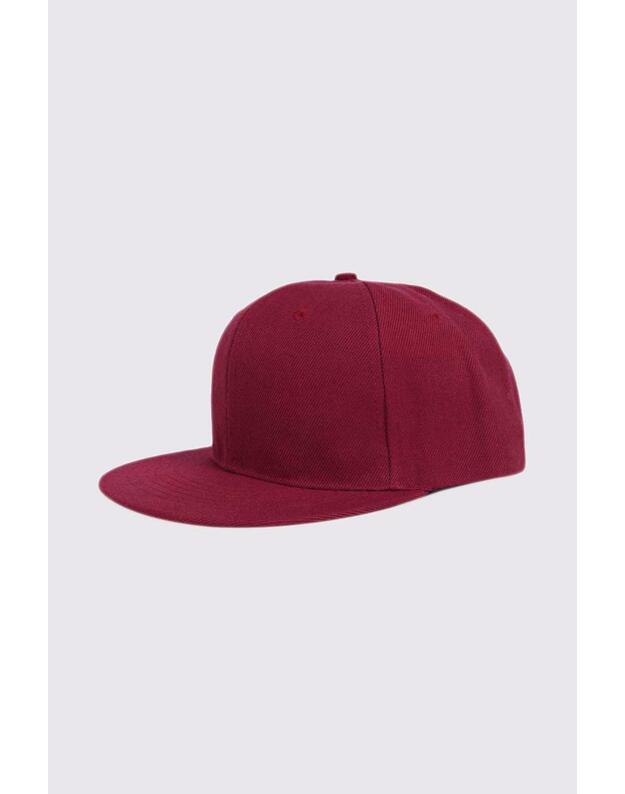 Tamsiai raudona snapback kepurė