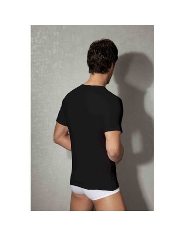  Doreanse Vyriški juodi medvilniniai apatiniai marškinėliai 2810