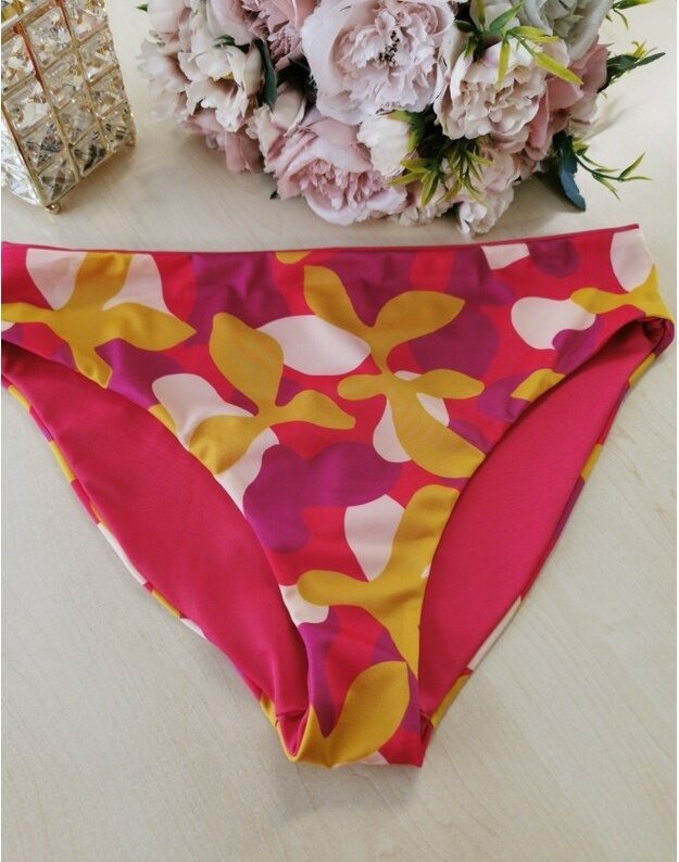 sloggi L(40) dydžio dviejų dalių rožinis margas maudymosi kostiumėlis shore Flower Horn P