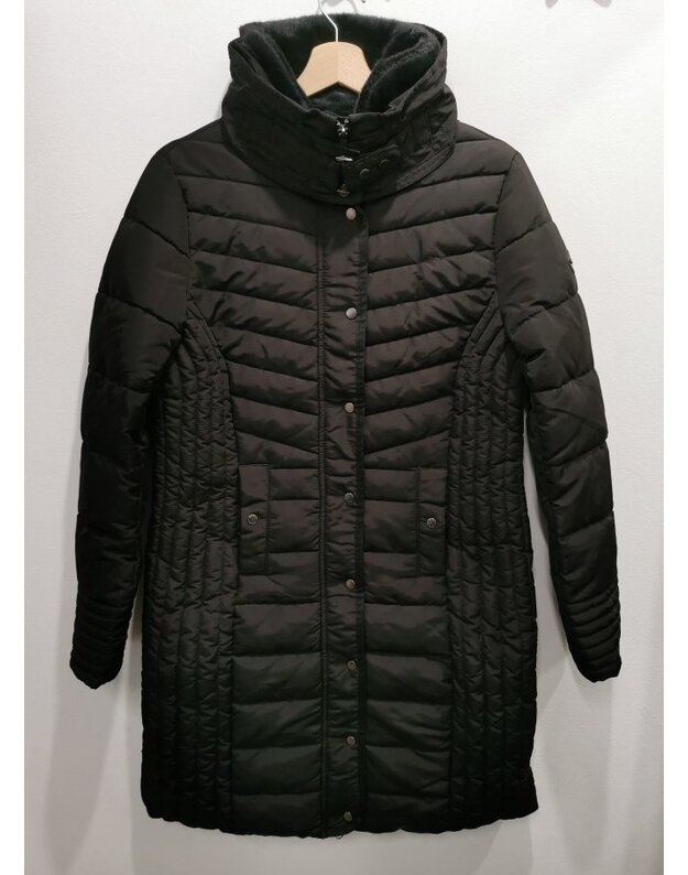 Tom Tailor L(40) dydžio juodos spalvos šilta moteriška striukė žiemai Tom Tailor 14482