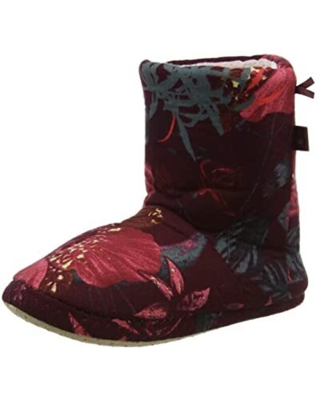 Triumph S M L dydžio bordo spalvos margos  moteriškos paaukštintos šlepetės Accessories House Boot 1
